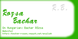 rozsa bachar business card